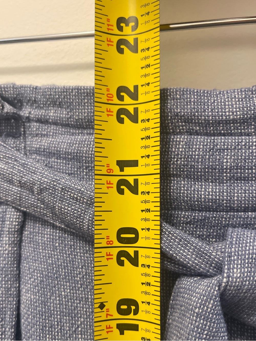 Ellen Tracy Linen Blend Midi Skirt with Tie Belt - Light Blue - Picture 7 of 9